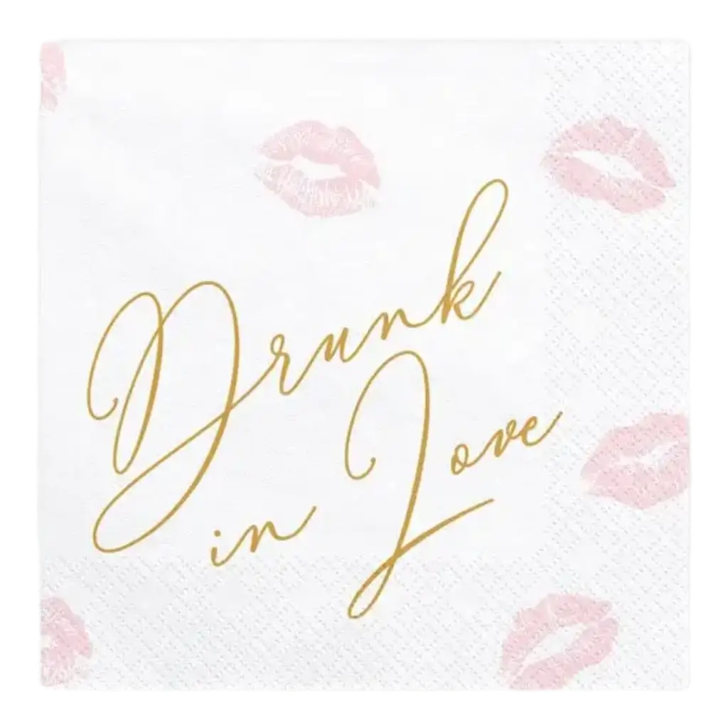 Serviette en papier Drunk in Love (Lot de 20)