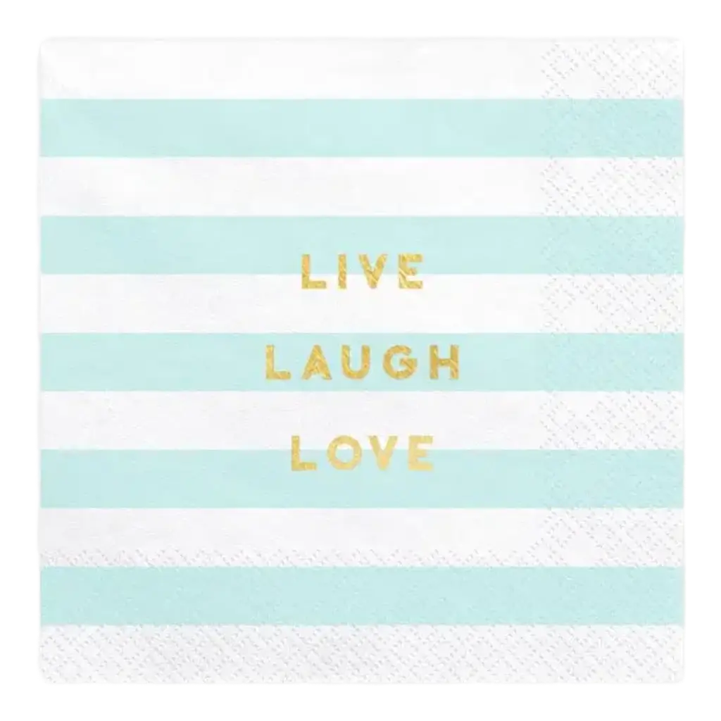 Serviette en papier Live Laugh Love (Lot de 20)