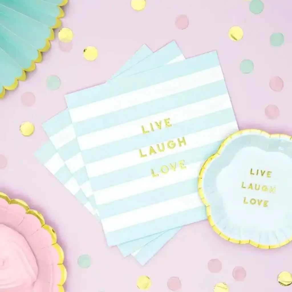 Serviette en papier Live Laugh Love (Lot de 20)