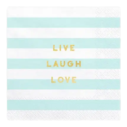 Serviette en papier Live Laugh Love (Lot de 20)