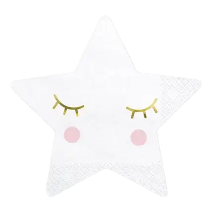 Serviette en papier forme étoile (Lot de 20)