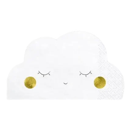 Serviette en papier forme nuage (Lot de 20)