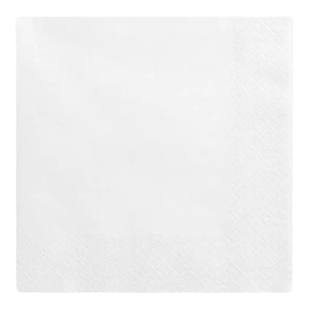 Serviette en papier blanche (Lot de 20)