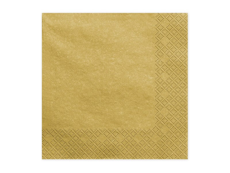 Serviette en papier Or/Gold (Lot de 20)