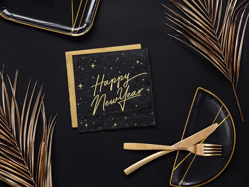 Serviette en papier Or/Gold (Lot de 20)
