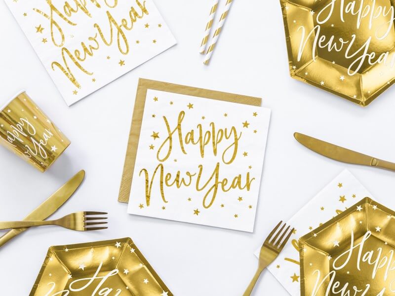 Serviette en papier Or/Gold (Lot de 20)