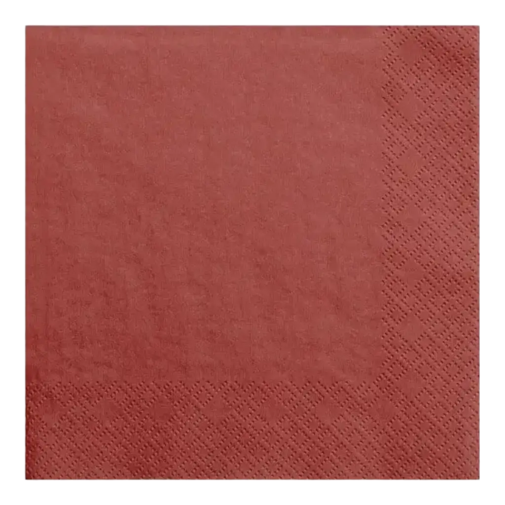 Serviette en papier rouge (Lot de 20)