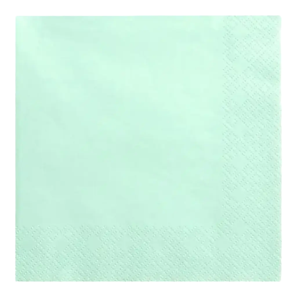Serviette en papier couleur menthe (Lot de 20)