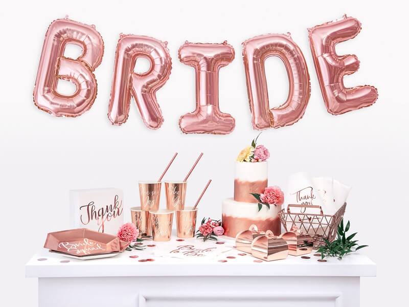 Assiette en papier BRIDE SQUAD Or Rose  (Lot de 6) 