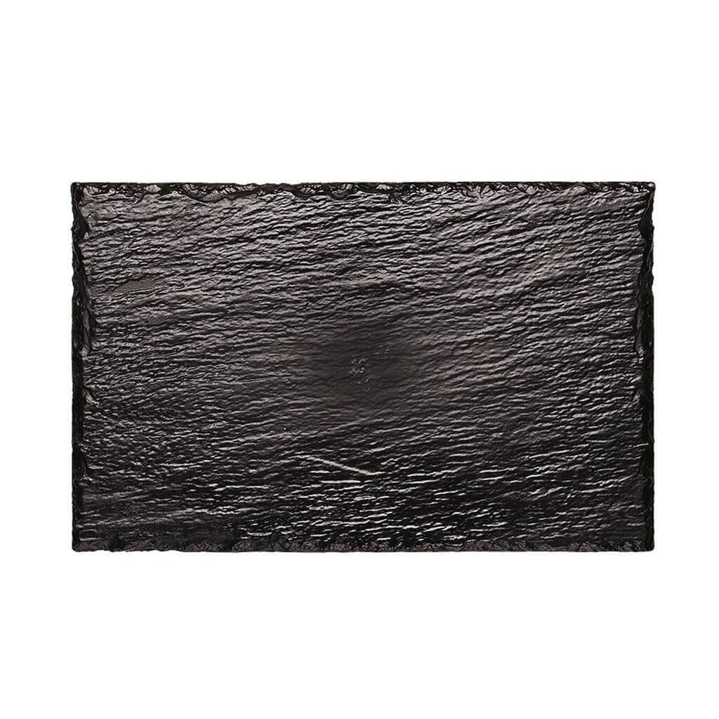 Assiette rectangulaire imitation ardoise 22x14cm x10p.