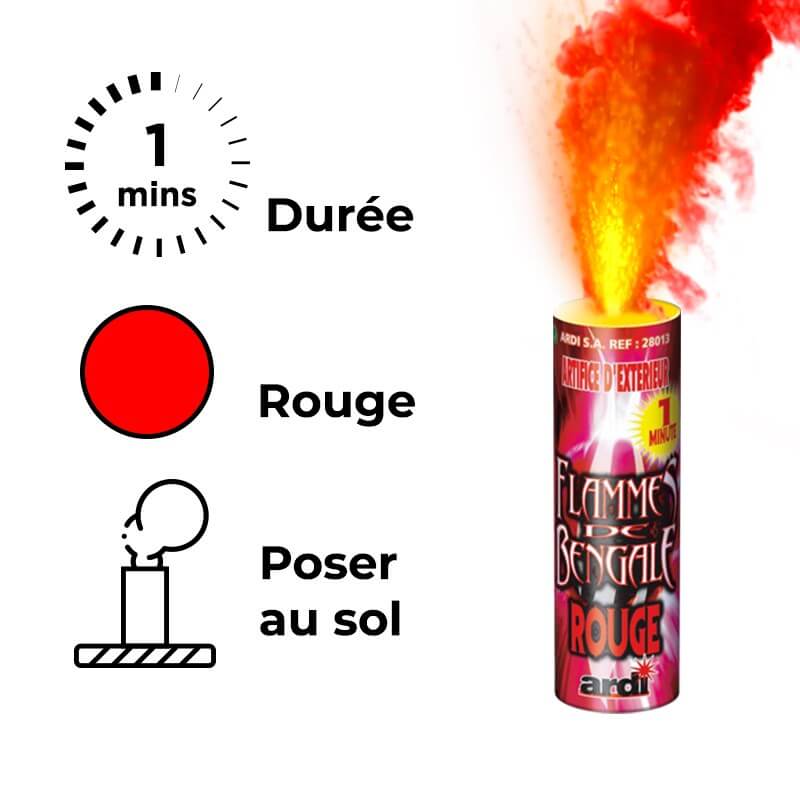 Fumigène Rouge 1mn 