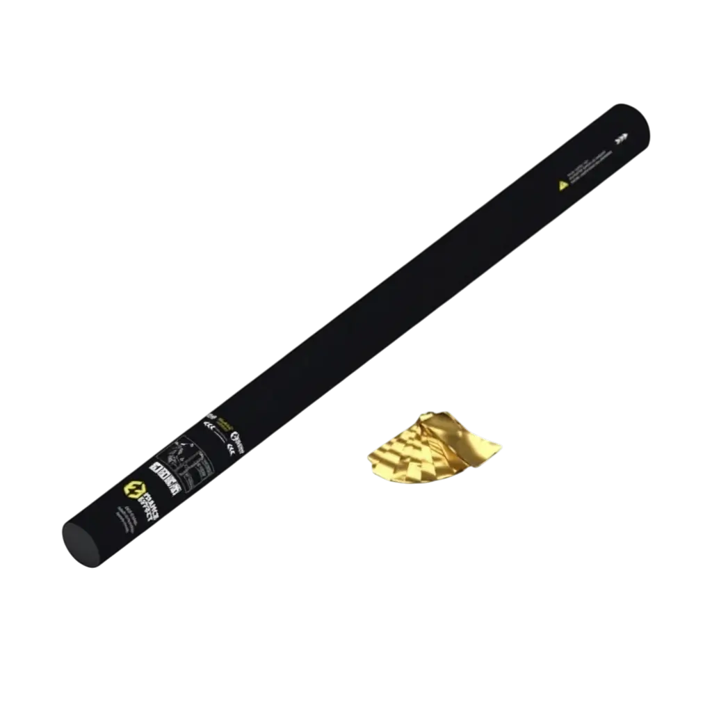 Canon à confettis Manuel 80cm - Or Métallique