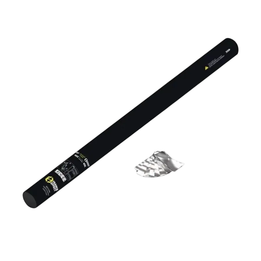 Canon à confettis Manuel 80cm - Argent Métallique