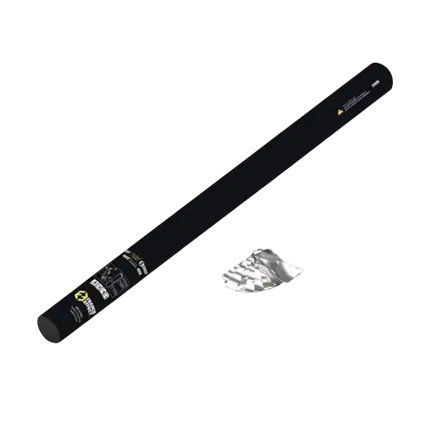 Canon à confettis Manuel 80cm - Argent Métallique