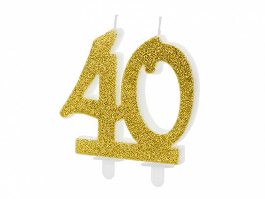 Bougie Anniversaire Or 40 Ans Bougies Chiffres Sur Sparklers Club