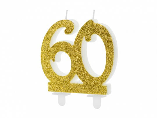Bougie Anniversaire Or 60 Ans Bougies Chiffres Sur Sparklers Club