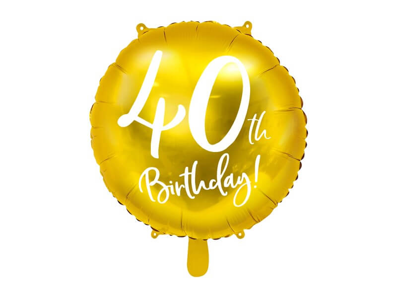 Ballon 40th Birthday Or ø45cm