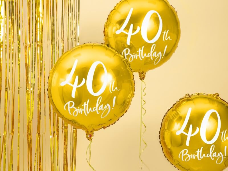 Ballon 40th Birthday Or ø45cm