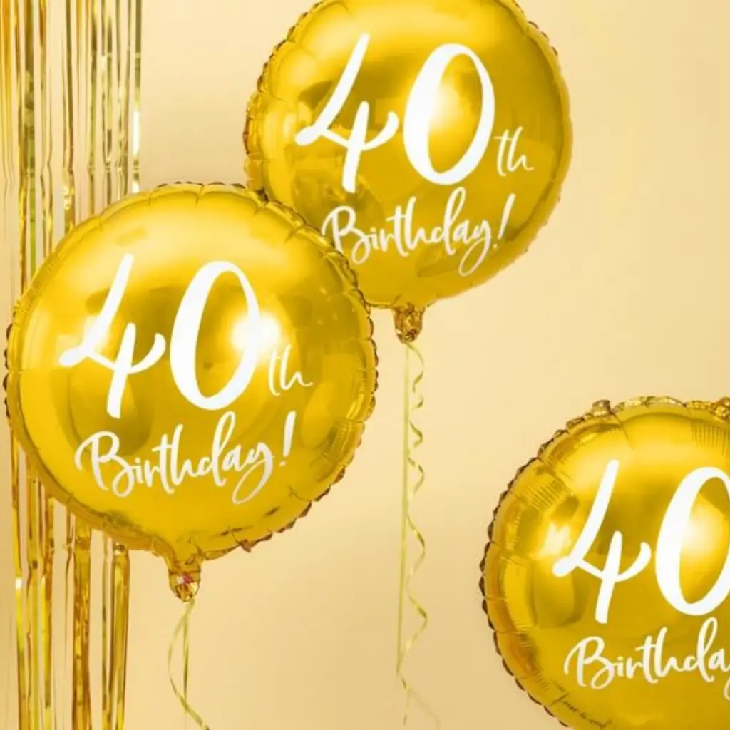 Ballon 40th Birthday Or ø45cm