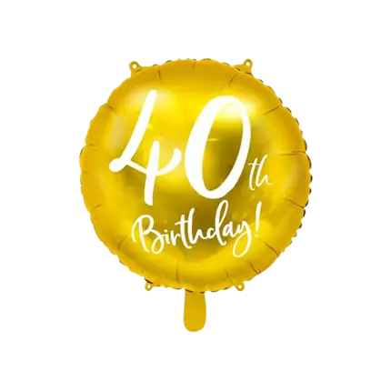 Ballon 40th Birthday Or ø45cm