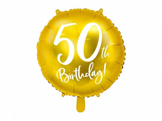 Ballon 50th Birthday Or ø45cm