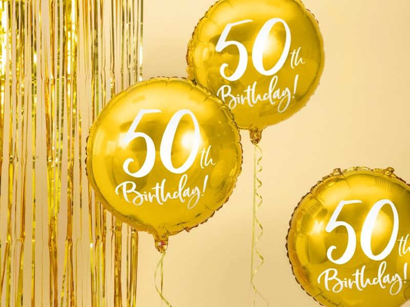 Ballon 50th Birthday Or ø45cm