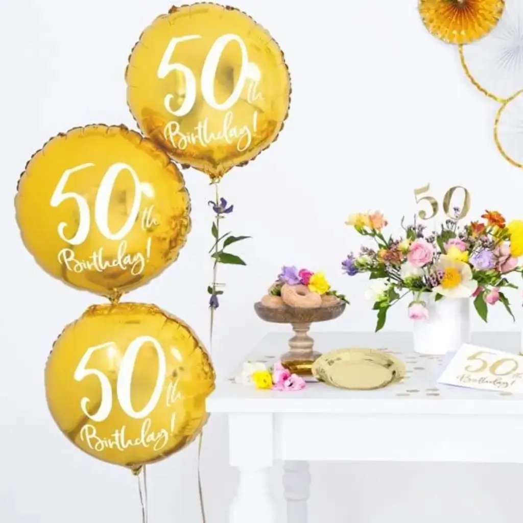 Ballon 50th Birthday Or ø45cm