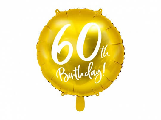 Ballon 60th Birthday Or ø45cm