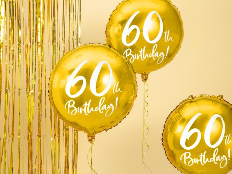 Ballon 60th Birthday Or ø45cm