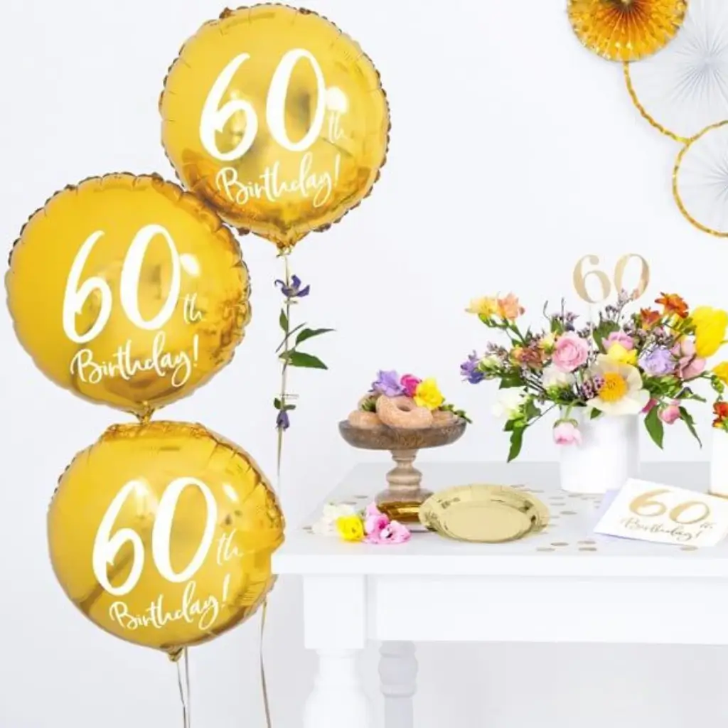 Ballon 60th Birthday Or ø45cm