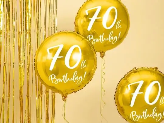 Ballon 70th Birthday Or ø45cm