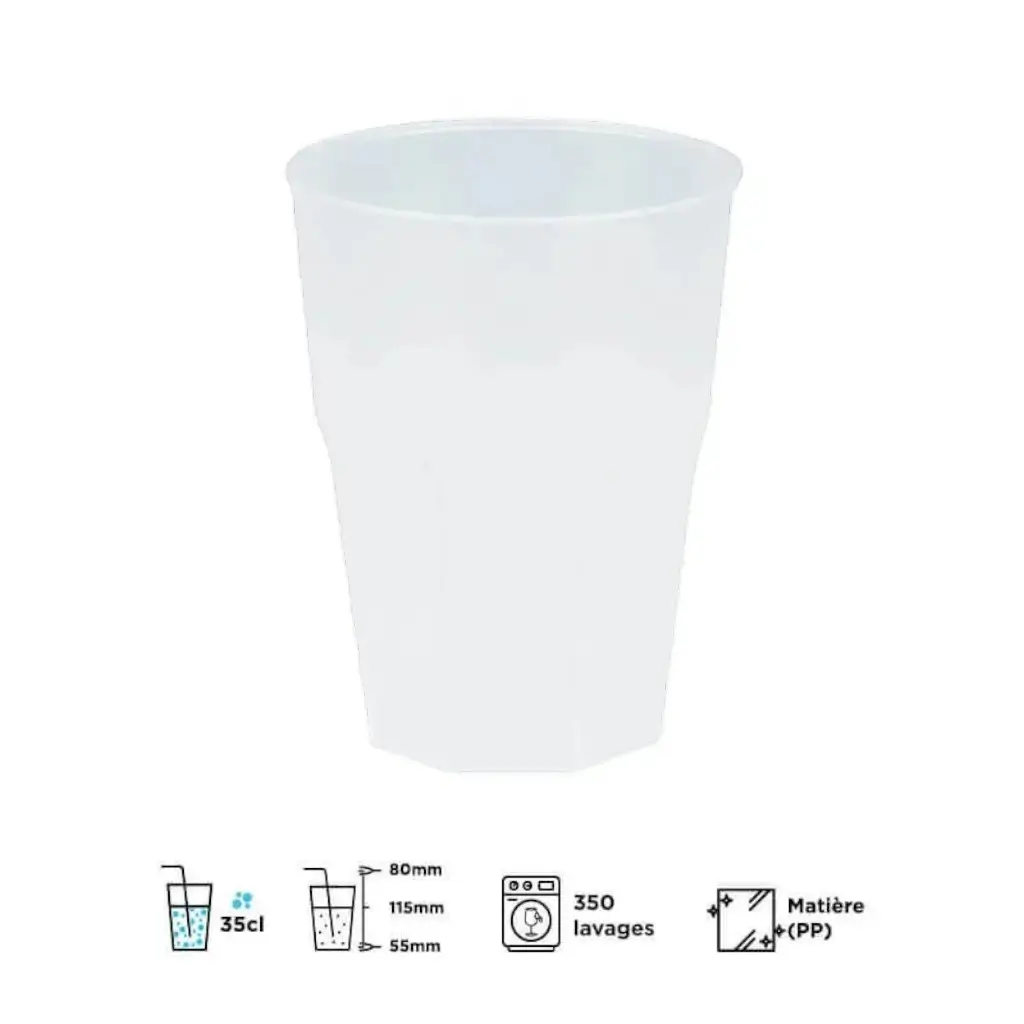 Verre à cocktail 35cl Effet Givré (Lot de 20)