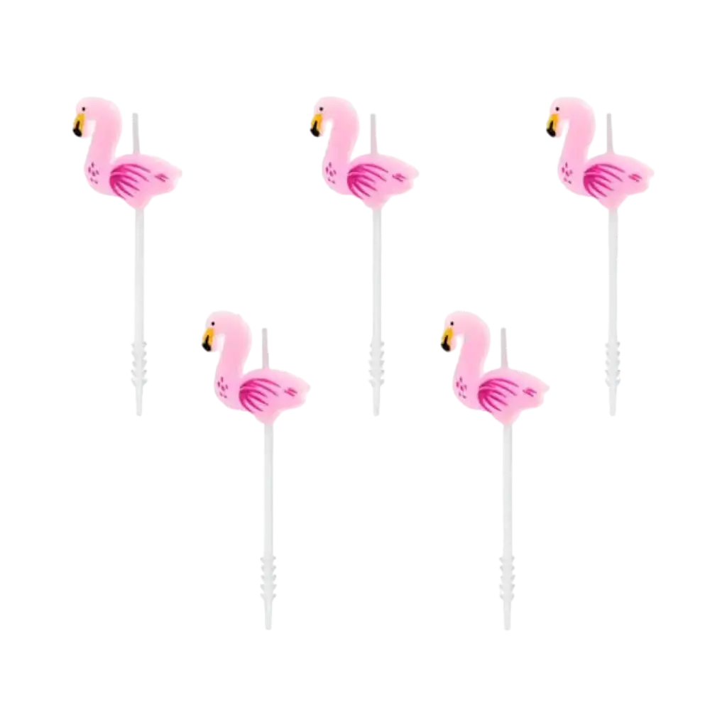 Bougie flamant rose (lot de 5)