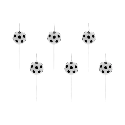 Bougie ballon de foot (lot de 6)