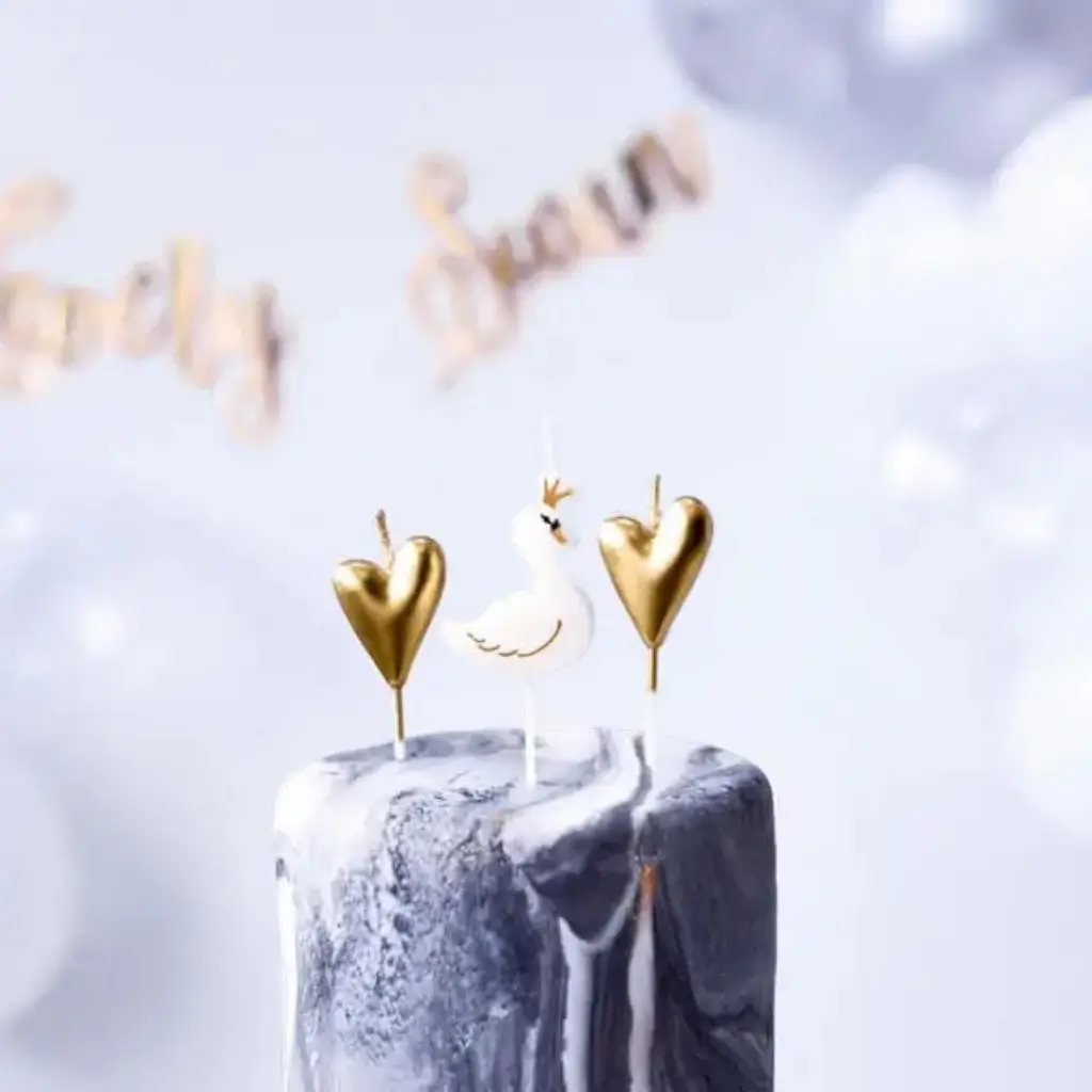Bougies d&#39;anniversaire Lovely couleur Or (lot de 6)