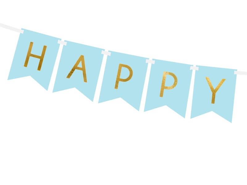 Bannière "Happy Birthday" Bleu Royal & Argent - Guirlande De Fête élégante Et Réutilisable - 13 Fanions, Ruban De 5m - Décoration Intérieur/extérieur