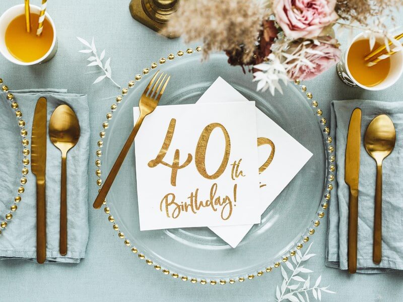 Serviette en papier 40th Birthday (Lot de 20)