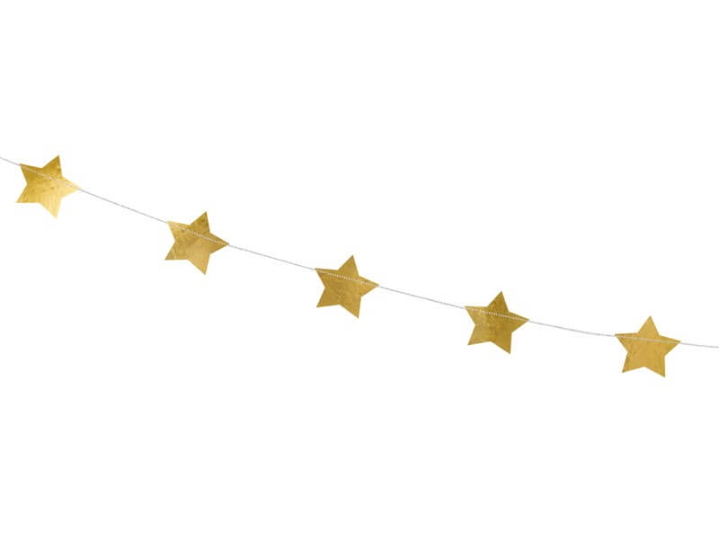 Guirlande en forme d'étoile or métallisé : Guirlandes Anniversaire sur  Sparklers Club