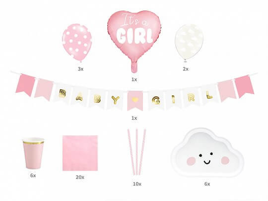 Kit décoration "It's a Girl" 