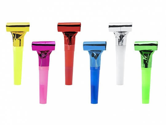 Lot de 6 Sifflets Sans Gêne Multicolores
