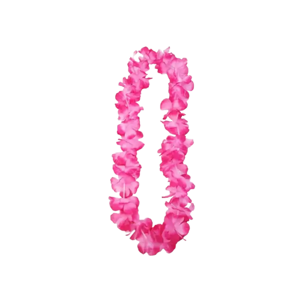 Collier Hawaïen en Fleurs Rose