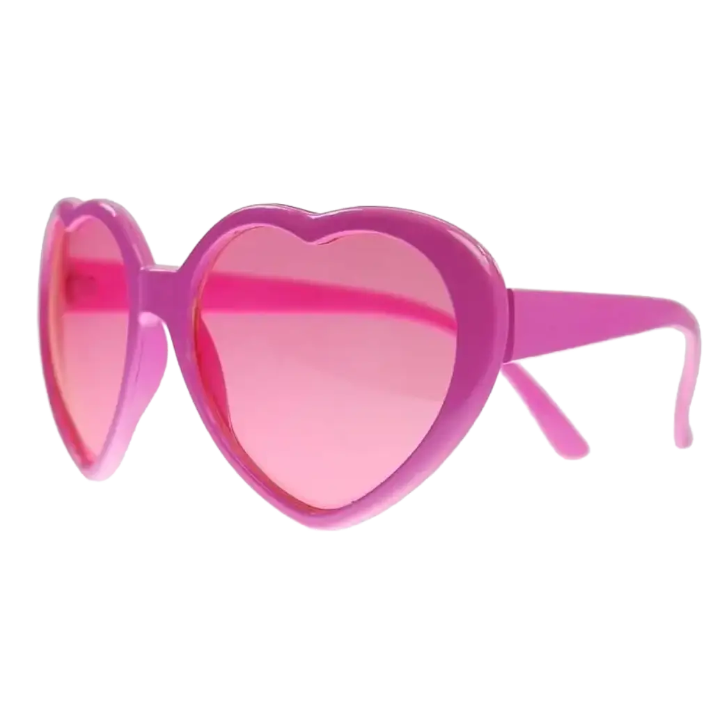 Lunettes Roses Forme Coeur
