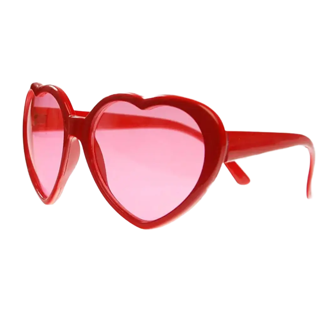 Lunettes Rouges Forme Coeur