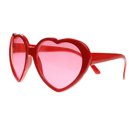 Lunettes Rouges Forme Coeur