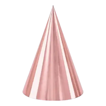 Chapeau de Fête Or Rose (Lot de 6)