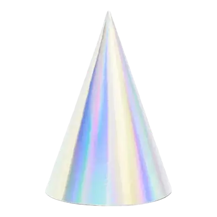 Chapeau de Fête Irisé (Lot de 6)