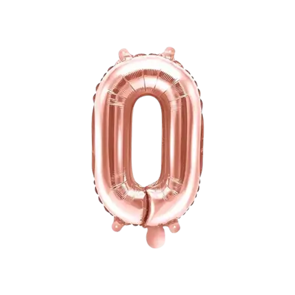 Ballon anniversaire chiffre 0 Or Rose 35cm 