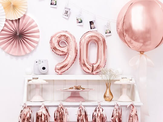 Ballon Anniversaire Chiffre 9 Or Rose 35cm Ballons Chiffre Rose Gold Sur Sparklers Club