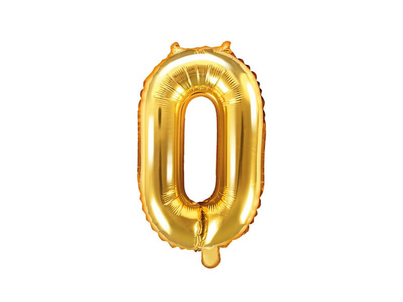 Ballon anniversaire chiffre 0 Or 35cm 