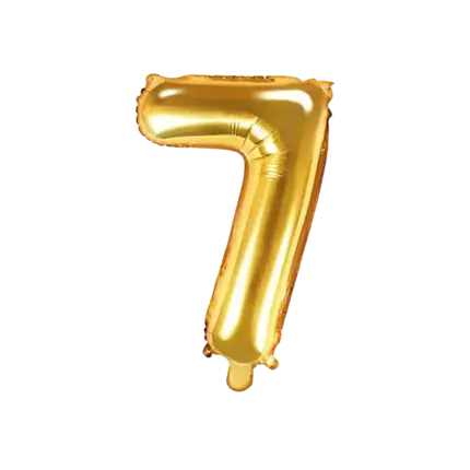Ballon anniversaire chiffre 7 Or 35cm 